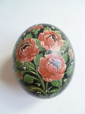 Bemaltes Straußenei mit Signatur