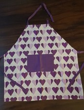 Kochschürze Mehrfarbig mit Lila Herzen Baumwolle Küchenschürze