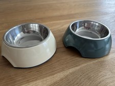 2x Futternapf 160 ml 2in1 Edelstahl Katze Hund Napf Fressnapf Futternapf