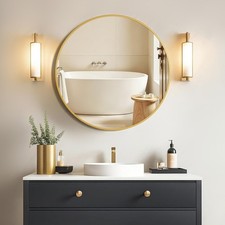 Runder wandspiegel gold 50cm - wandspiegel,