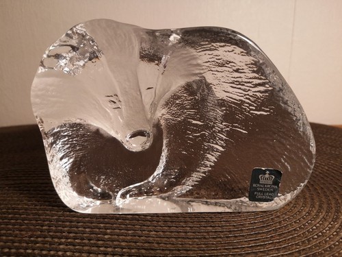 Glasblock glasrelief dachs - glasrelief, »dachs«