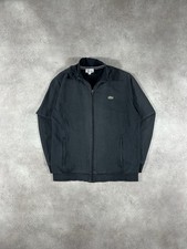 Lacoste Sport Fleece Trainingsjacke Schwarz Zip Jacket Größe XL warm Vintage