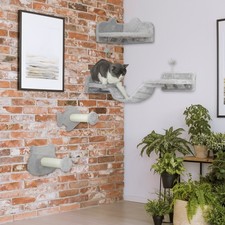 PawHut Katzen Kletterwand Set