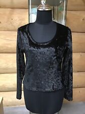 Shirt Gr. 38/40 schwarz Pannesamt Prinzessnähte