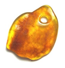 Trommelstein gebohrt Bernstein