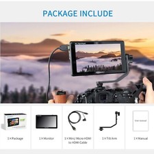 FEELWORLD LUT6E 6-Inch 1600nits Touch Screen DSLR Camera Field Monitor +Battery