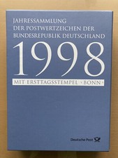 Jahressammlung der Postwertzeichen der BRD mit Ersttagsstempel Bonn 1998