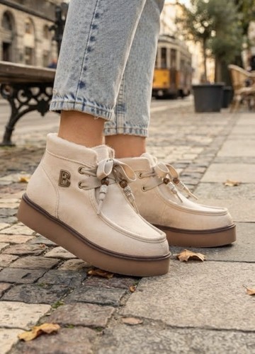 Damen stiefeletten beige - stiefeletten,