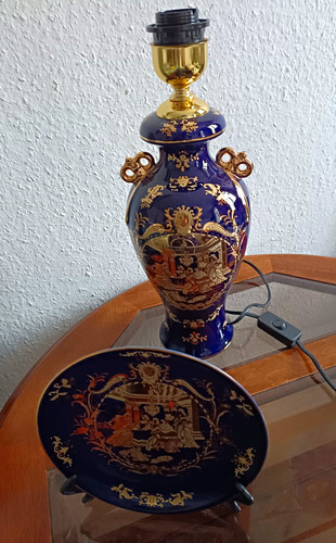 Tischlampe porzellan blau - tischlampe,