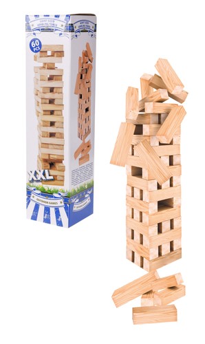 Wackelturm xxl aus holz 60 - wackelturm,