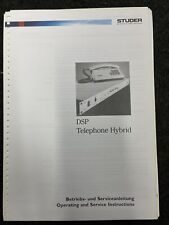 STUDER DSP Telephone Hybrid Operating and Service Manual Anleitung - very rare