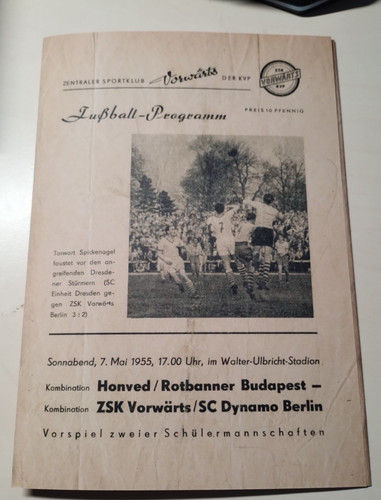 Programmheft fußball honved - programmheft,