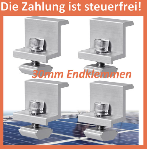 4pc 30mm solarmodul - solarmodul, endklemme