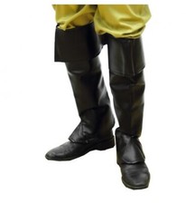 POLAINAS O CUBREBOTAS NEGRAS ADULTO 55 Cm SIMIL Piel , Zorro  Carnaval .107