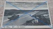 alte s/w Ansichtskarte Postkarte KIEL HOLTENAU BLICK A.D. NORD OSTSEEKANAL 1945?
