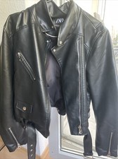 ZARA Damen, Faux Leather Biker