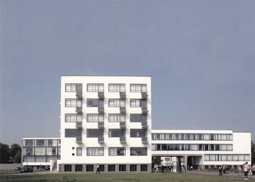 Postkarte das bauhausgebäude - postkarte:,