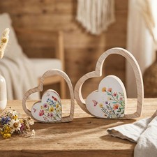 2er Set Herz Aufsteller Blume