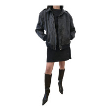 Vintage Leder Bomberjacke