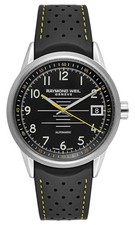 Raymond Weil Freelancer Automatisch Schwarz Gummi Datum Herren Uhr 2754-SR-05200