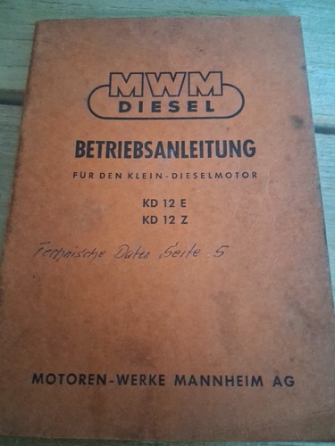 Mwm diesel betriebsanleitung - mwm,