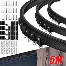 5M Vorhangschiene Flexibel Biegbar Gardinenstange Gardinenschiene Deckenmontage