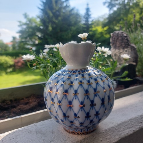 Lomonosov vase kobaltnetz gold - vase,