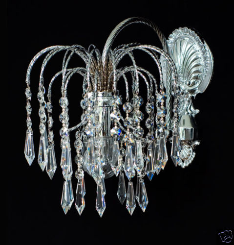 Kristall wandlampe gold - kristall, in