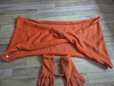Rundschal und Handschuhe Esprit orange Glitzer