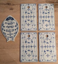 5 Porzellan Schneidebrettchen