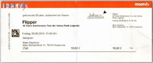 Flipper ticket 2019 - ticket, tour