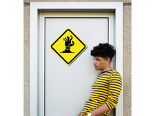 Metallbild Schild Metallwand