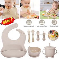 Kindergeschirr Baby-Teller Baby Geschirrset Kinderteller mit Saugnapf 8-teiliges