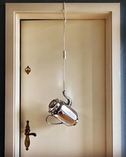 KAFFEEKANNE HÄNGELAMPE UPCYCLING PENDELLEUCHTE 2 Halogenstrahler Unikat handmade