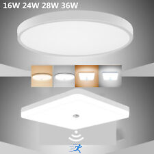 LED Deckenleuchte Ultraflach Panel Quadratisch Rund Deckenlampe Wohnzimmer IP44