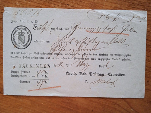Großherz badische postwagen - großherz.badische,