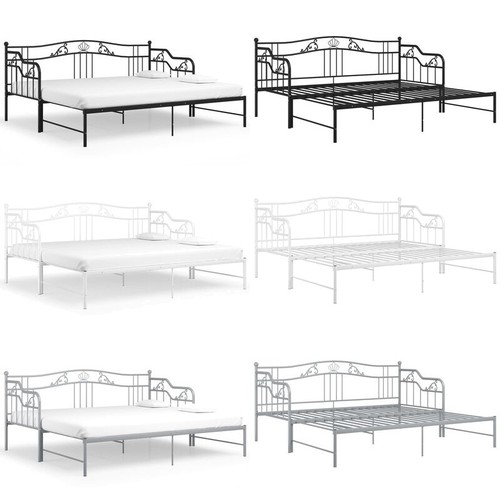 Ausziehbett grau 90x200cm - grau,