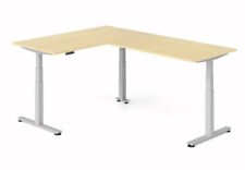 Winkelschreibtisch L-Form 160x240x63-127 cm Schreibtisch el. höhenverstellbar