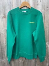 Pyrenex Logo Rundhalsausschnitt Sweatshirt Pullover grün brandneu mit Etikett 