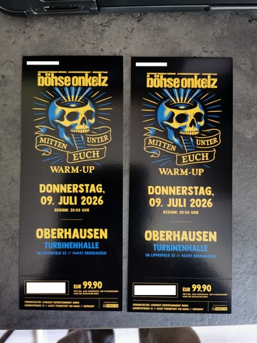 Böhse onkelz karten - 2x,