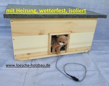 Katzenhaus groß 2 Katzen mit Heizung Katzenhütte Wurfkiste isoliert Heizung