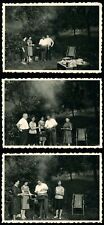 3x Neustadt bei Coburg 1961 - Bratwurst Grillparty Garten - 1960er - Foto 10x7cm