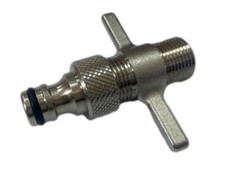 Spüladapter Gardena + 5/8 Zoll AG Zapfanlage Durchlaufkühler spülen reinigen