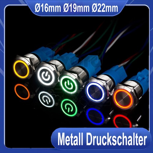 Metall druckschalter ø16 ø19 - metall,