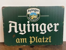 AYINGER BIER Blechschild 20x30 Pils Werbeschild Retro Vintage Bar Deko Theke