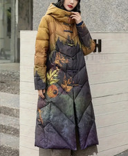 Damen Wintermantel Daunenmantel Winter Herbst 70% Weiße Entendaunen, 30% Feder