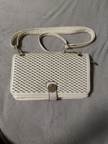 Weiße tasche mit leopard - tasche,