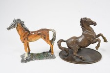 N92Z39- 2x Pferd Figur Bronze und Metall  