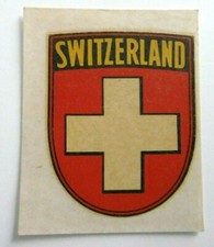 Schiebebild Switzerland  Schweiz Landeswappen Flagge 60er Oldtimer Aufkleber