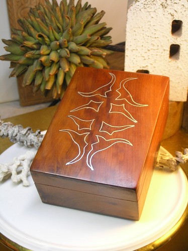 Alte schatulle teakholz - alte,